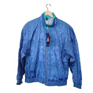 Vintage Le Coq Sportif Windbreaker Paisley Jacquard Track Jacket Womens size M N